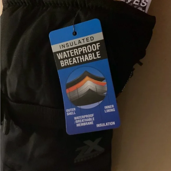 Men’s L/XL Heavyweight insulated Waterproof Black Gloves 3M - Picture 2 of 6